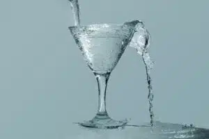 Image of a cocktail overflowing