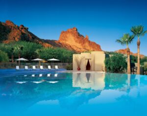The infinity pool at Sanctuary Camelback Mountain, a Gurney's Resort & Spa