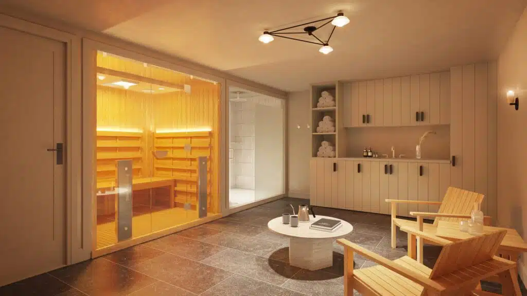 Private sauna at Astraea Spa