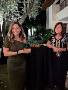 GSN Sustainability Awards with Wendy Nierel Bosalavage presenting award to True Botanicals