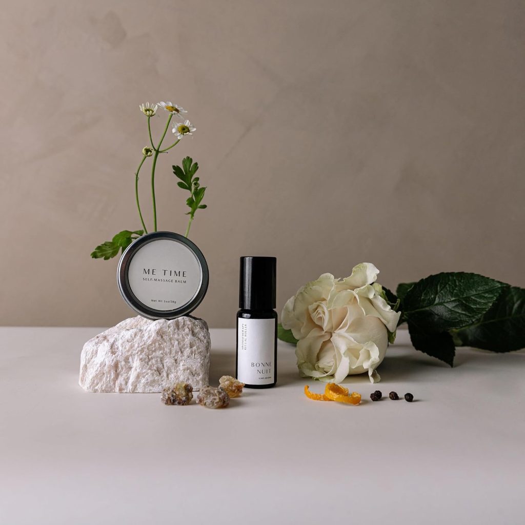 Cedar and Myrrh Sleep Better Ritual Kit Massage Balm and Aromatherapy Roller