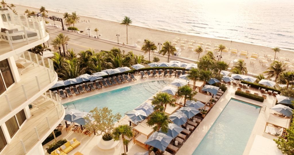 Four Seasons Hotel and Residences Fort Lauderdale - a view of the hotel and beach.