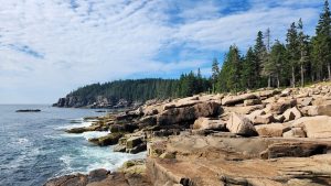 The coastline of Acadia National Park.